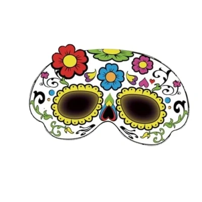 Afbeelding van Amscan Masker Glow In The Dark Bloemen