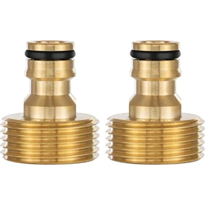 Afbeelding van Poppstar 2x Wateradapter met 1 inch Buitendraad en Koppeling voor Tuinslang (compatibel Gardena)