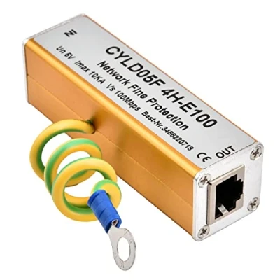 Afbeelding van overspanningsbeveiliging, RJ45 RJ11 Ethernet netwerkadapter, netwerkoverspanningsbeveiliging, geschikt voor overspanningsbeveiliging