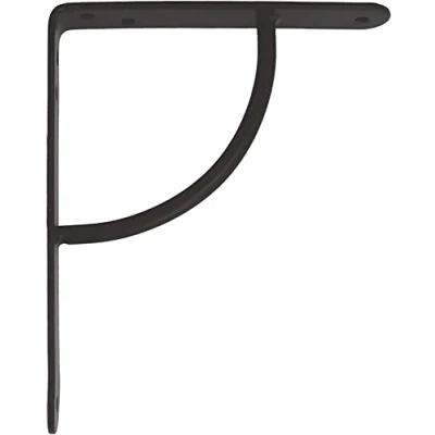 Afbeelding van AMIG Plankdrager/planksteun van metaal gelakt zwart H250 x B200 mm Tot 90 kg Plankdragers