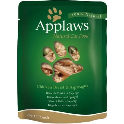 Afbeelding van 12x70g Applaws Kip met Asperges Voordeelpakket Kattenvoer