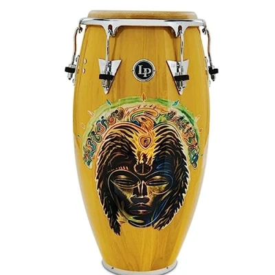 Afbeelding van Latin Percussion Conga Santana Africa Speaks 11 3/4&quot; LP559X SAS, Vibrant Yellow, Chrome Hardware