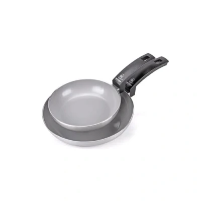 Afbeelding van Moneta Innova FineGres Pannenset, 20 + 26 cm, natuurlijke coating (geen PFAS), ook voor inductie, 100% Made in Italy