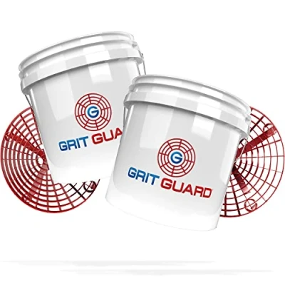 Afbeelding van detailmate Gritguard professionele wasemmerset, perfect voor de 2 emmerwasmethode, x US 3,5 GAL emmer ca. 13 l + Grit Guard vuilinzet ideaal handwas op auto, motorfiets en caravan