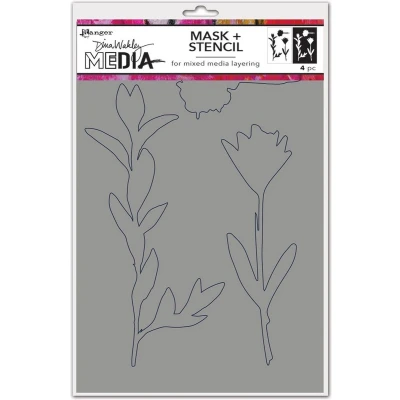 Afbeelding van Ranger Dina Wakley Media Stencils Growing Mask MDS77671 (09 21)