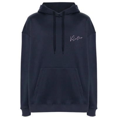 Afbeelding van Logo Sweatshirt with Drawstring Hood and Kangaroo Pocket Blue