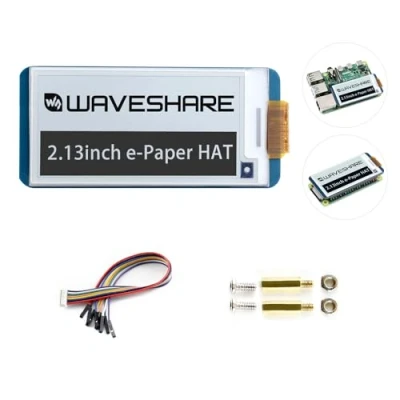 Afbeelding van Waveshare 2.13 inch E paper display HAT 250x122 resolutie inktscherm elektronische papiermodule met ingebouwde controller Gedeeltelijke vernieuwing voor Raspberry Pi/Jetson Nano/Arduino, ondersteuning SPI interface