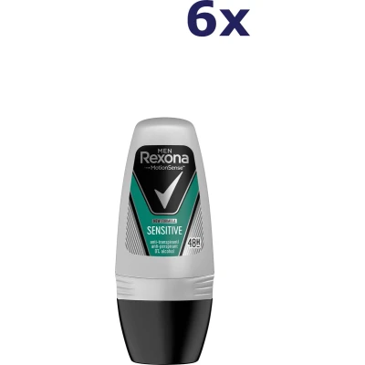 Afbeelding van Rexona Deo Roller Men Sensitive Voordeelverpakking 6 x 50 ml