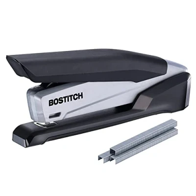 Afbeelding van Bostitch bureaunietmachine &quot;InPower&quot; volledig stripen nietmachine plastic Full Strip zwart/grijs