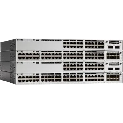 Afbeelding van Cisco Catalyst C9300 24T E gemanaged L2/L3 Gigabit Ethernet (10/100/1000) Grijs netwerkschakelaar,