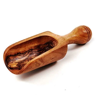 Afbeelding van DAS OLIVENHOLZBRETT®, Doseerlepel hout, meelschep, kruidenschep, olijfhout, 18 cm