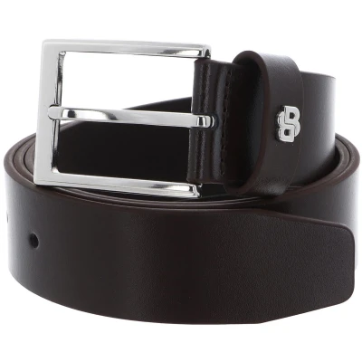 Afbeelding van BOSS EMAL Riem, Heren, Maat: 80, Dark brown
