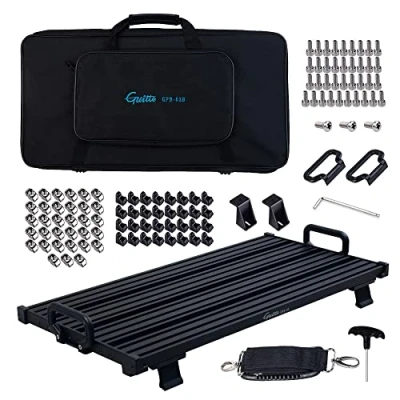 Afbeelding van GUITTO Gitaar Pedalboard Effecten Pedaal Board Aluminium met draagtas (GPB 03 Large)