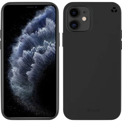 Afbeelding van Muvit, Hoesje Geschikt voor Apple iPhone 12 Mini RECYCLETEK Zacht, Zwart