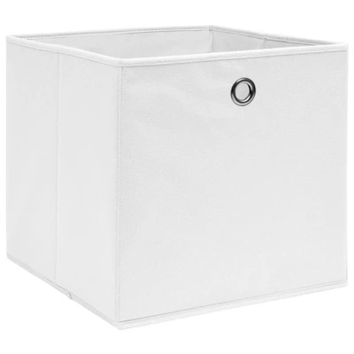 Afbeelding van Opbergboxen 4 st 28x28x28 cm nonwoven stof wit