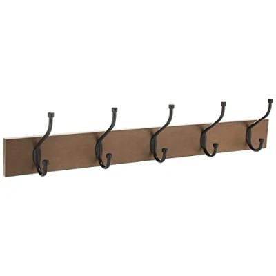 Afbeelding van Amazon Basics Rechthoekige wandgarderobe, schuurhout, 1 stuk