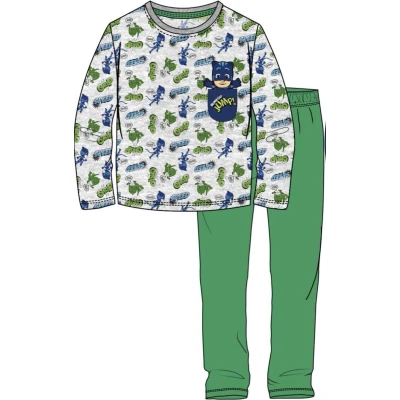Afbeelding van PJ Masks pyjama grijs groen Maat 98 / 3 jaar