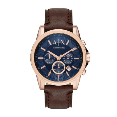 Afbeelding van Armani Exchange Chronograaf, Heren, Maat: One Size, Brown
