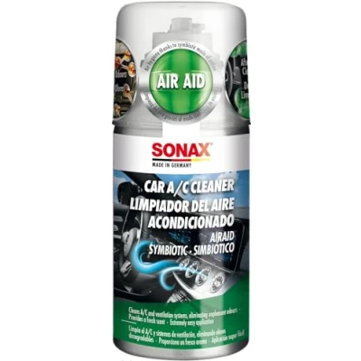 Afbeelding van Sonax 100 KlimaPowerCleaner AirAid symbiotisch (100 ml) zorgt snel en eenvoudig voor langdurige luchthygiëne bevrijdt je langdurig van vervelende geurtjes. Artikelnummer: 03231000.