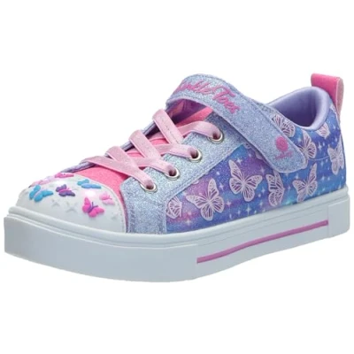 Afbeelding van Skechers Meisje Twinkle Sparks Ombre Flutter Sneaker, Taille Uniek, Lavendel, 1 UK Child