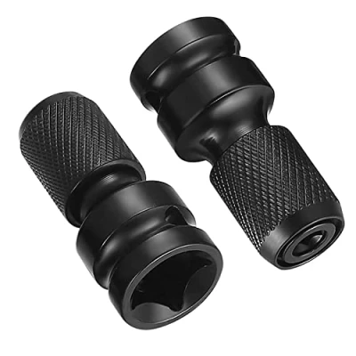 Afbeelding van Bapao 2 stuks 1/2 inch vierkante aandrijving op 1/4 zeskantige adapter met snelspanner converter voor slagmoersleutel ratel