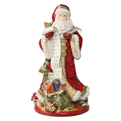 Afbeelding van Goebel Fitz &amp; Floyd Santa met belettering, rood, gemaakt van aardewerk, hoogte 48cm, 51 001 35 1