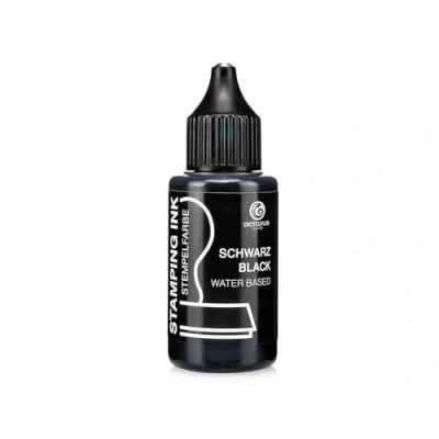 Afbeelding van Octopus Fluids stempelen inkt, navulbare inkt voor het weken van stempelkussens en machines, 30 ml zwart zonder olie