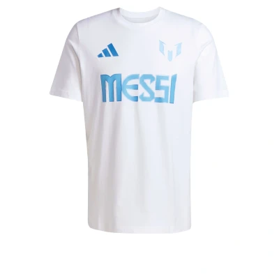 Afbeelding van adidas Performance Messi Graphic Tshirt print, Heren, Maat: Small, White