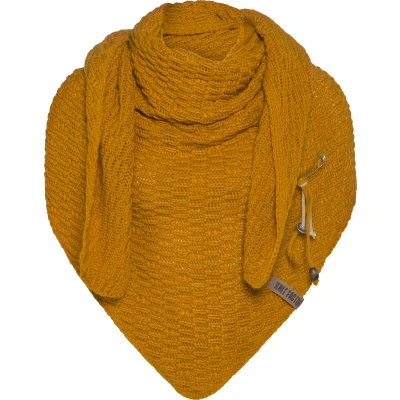 Afbeelding van Knit Factory Jaida Halsdoek, Dames, Maat: One Size, Ochre