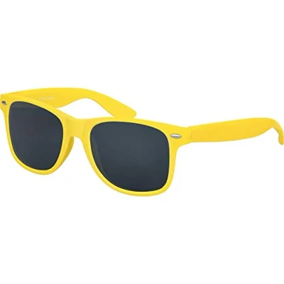 Afbeelding van Balinco Zonnebril UV400 CAT 3 CE Rubber met veerscharnier voor dames &amp; heren (geel smoke)