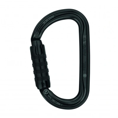 Afbeelding van Petzl Am&#039;D Triact Lock extra veilige karabiner met D vorm zwart