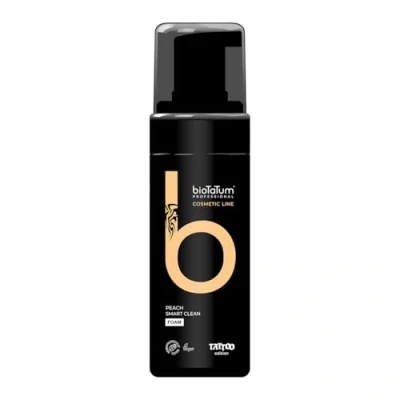 Afbeelding van BioTaTum PEACH Smart Clean Foam 150ml Schuimzeep Groene Zeep Tatoeage Verzorging