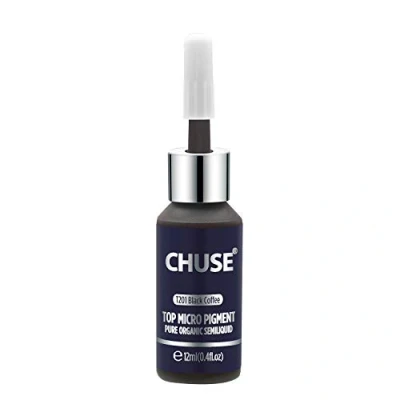 Afbeelding van CHUSE T201 Zwarte Koffie Microblading SGS Magnetisch Make up Tattoo Permanente Cosmetische Inkt Kleur, DermaTest 12 ml (0.4fl.oz)