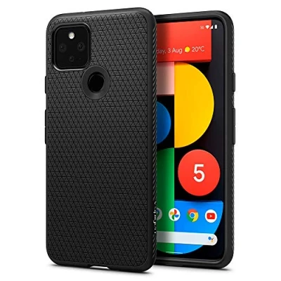 Afbeelding van Spigen Liquid Air Case Compatibel met Google Pixel 5 hoesje Zwart