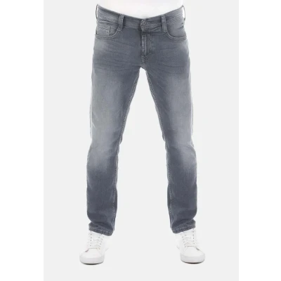 Afbeelding van Mustang Oregon Jeans Tapered Fit, Heren, Maat: 32x36, Light grey denim