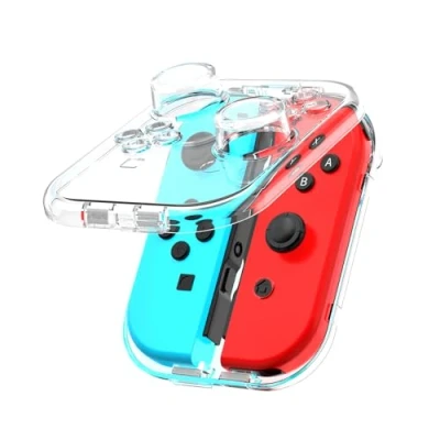 Afbeelding van IINE Opbergkoffer voor Joy Con, draagbare stofdichte beschermhoes compatibel met Nintendo Switch Switch/OLED PC transparant hoesje magnetische sluiting