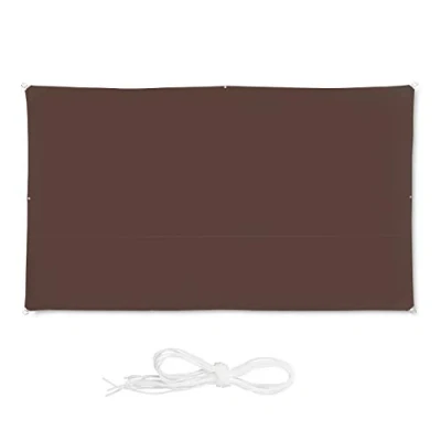 Afbeelding van Relaxdays schaduwdoek bruin rechthoekig zonnebescherming zonnezeil weerbestendig 2 x 4 m
