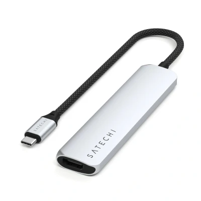 Afbeelding van Satechi 6 in 1 USB C Slim Multiport Adapter Silver