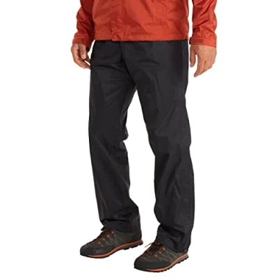 Afbeelding van Marmot Heren PreCip Eco Full Zip Pant, Waterdichte regenbroek, winddichte wandelbroek, ademende regenkleding voor wandelen en trekking, Black, S