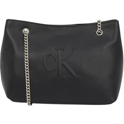 Afbeelding van Calvin Klein Jeans Sculpted Chain Shoulder BAG Handtas, Dames, Maat: One Size, Black