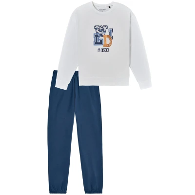 Afbeelding van Schiesser Pyjama voor kinderen, Maat: 164, Weiss