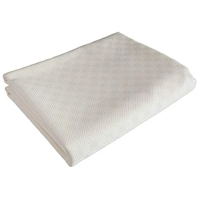 Afbeelding van Venilia Tafelbeschermer wit bulgomme, tafelkleed antislip, stootdempend, onderhoudsvriendelijk, vloeistofdicht, pvc polyester, rechthoekig 135 x 220 cm, 53377