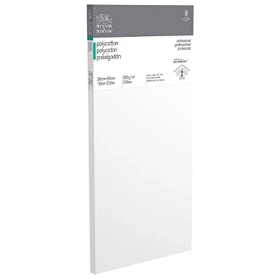 Afbeelding van Winsor &amp; Newton 6206016 Professioneel spieraam van katoenmix, 385 g/m², 3 voudig gegrond, medium korreling, ideaal voor olieverf en acrylverf, 30 x 60 cm