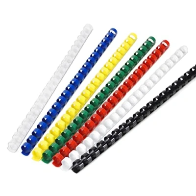 Afbeelding van RAYSON Plastic Bindruggen, 40 Vellen, 8 mm, A4, Meerkleurig, Doos van 100