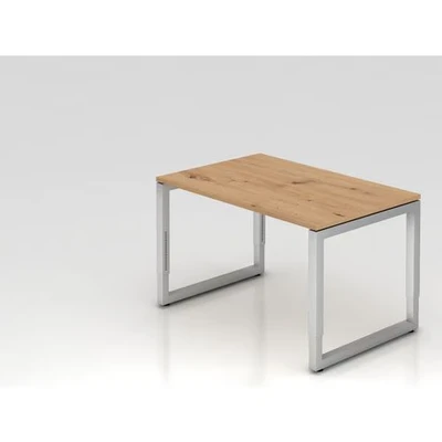 Afbeelding van REGO 12 S Bureau 120x80 Tafelhoogte I In hoogte verstelbaar Essen Eik/Zilver
