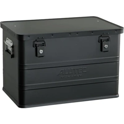 Afbeelding van ALUTEC aluminium box Classic 68 (kleur zwart, inhoud liter, binnenafmetingen (l x b h) 550 350 355 mm 575 385 375 mm, opbergdoos, box) 11068BLACK