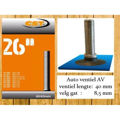 Afbeelding van CST Binnenband 26X1.75 1 1/4 Schrader 40MM 32/47 559/597 (AV40)