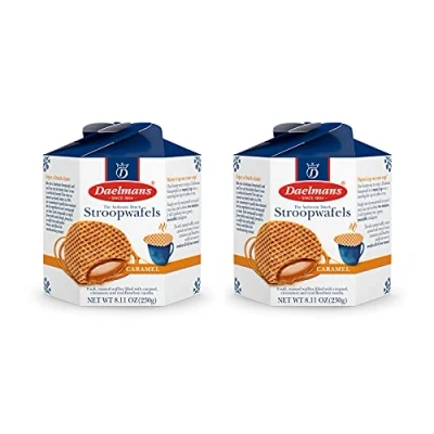 Afbeelding van Daelmans Originele Wafer, Stroopwafel 8oz (230g) Hex Caramel/Pack van 2 door