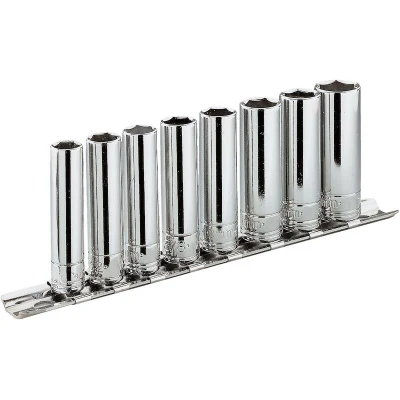 Afbeelding van Facom set 7 korte en lange doppen 3/8&quot;; op rail metrische maten JL.41E
