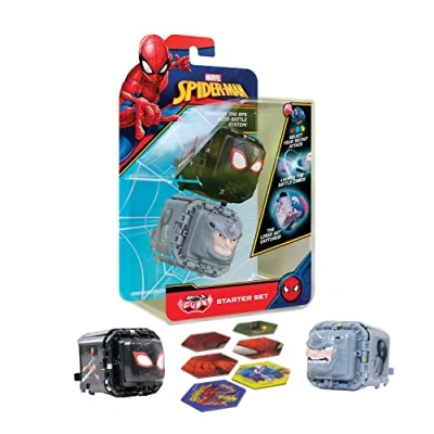 Afbeelding van Battle Cubes Set van 2 Spiderman schaarsets Rhino and Miles Morales steenpapier